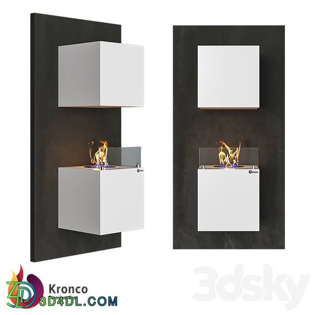 Fireplace - OM - Wall-mounted biofireplace Kronco Antrax