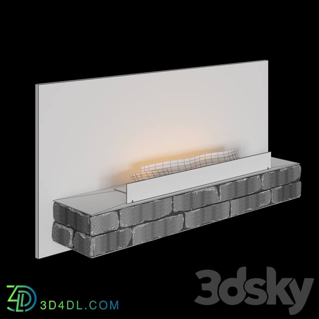 Fireplace - OM - Wall-mounted biofireplace Kronco Loft Wall