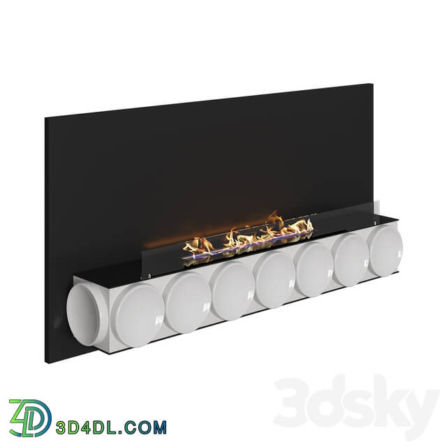 Fireplace - OM - Wall-mounted biofireplace Moon wall