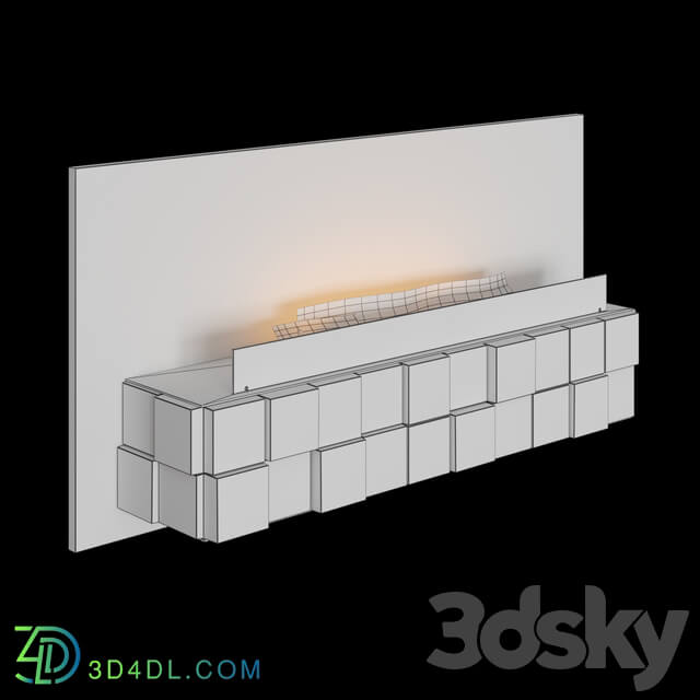 Fireplace - OM - Tetris Wall biofireplace