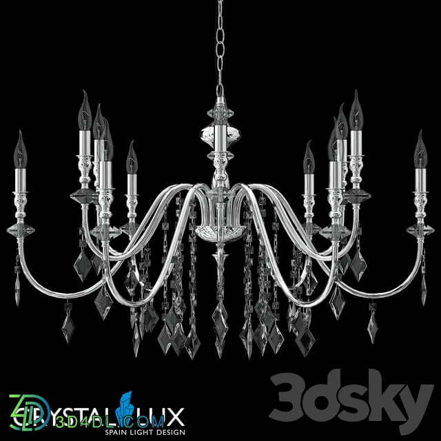 Ceiling light - MERCEDES SP6 _ 6 CHROME _ SMOKE