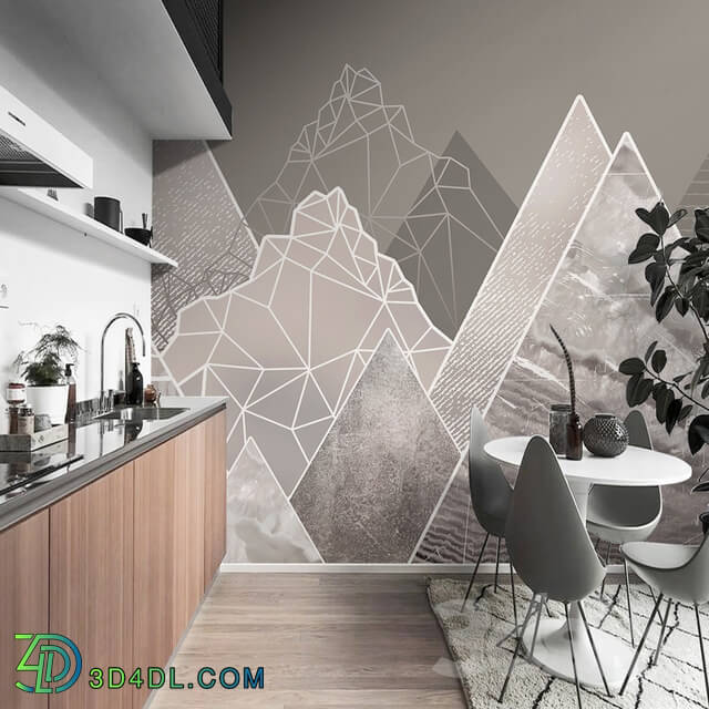 Wall covering - Creativille _ Wallpapers _ Triangle mountains 5190