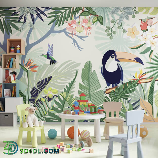 Wall covering - Designer Wallpaper Trip to tropics