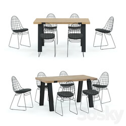 Table _ Chair - 4union Dining set 