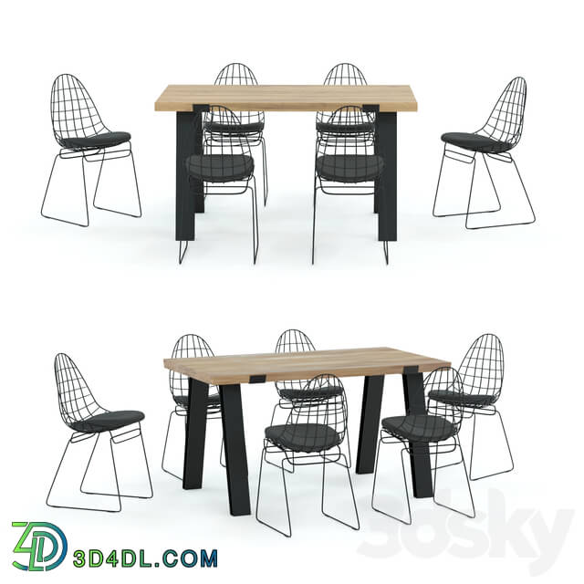 Table _ Chair - 4union Dining set