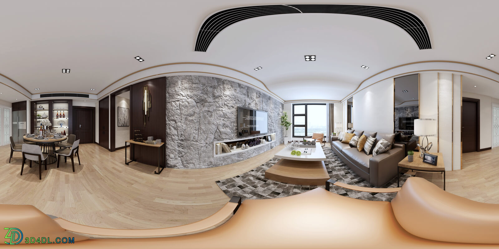 3D66 360° 2017 Living Dining Kitchen Room Morden Style Vol 1 C12