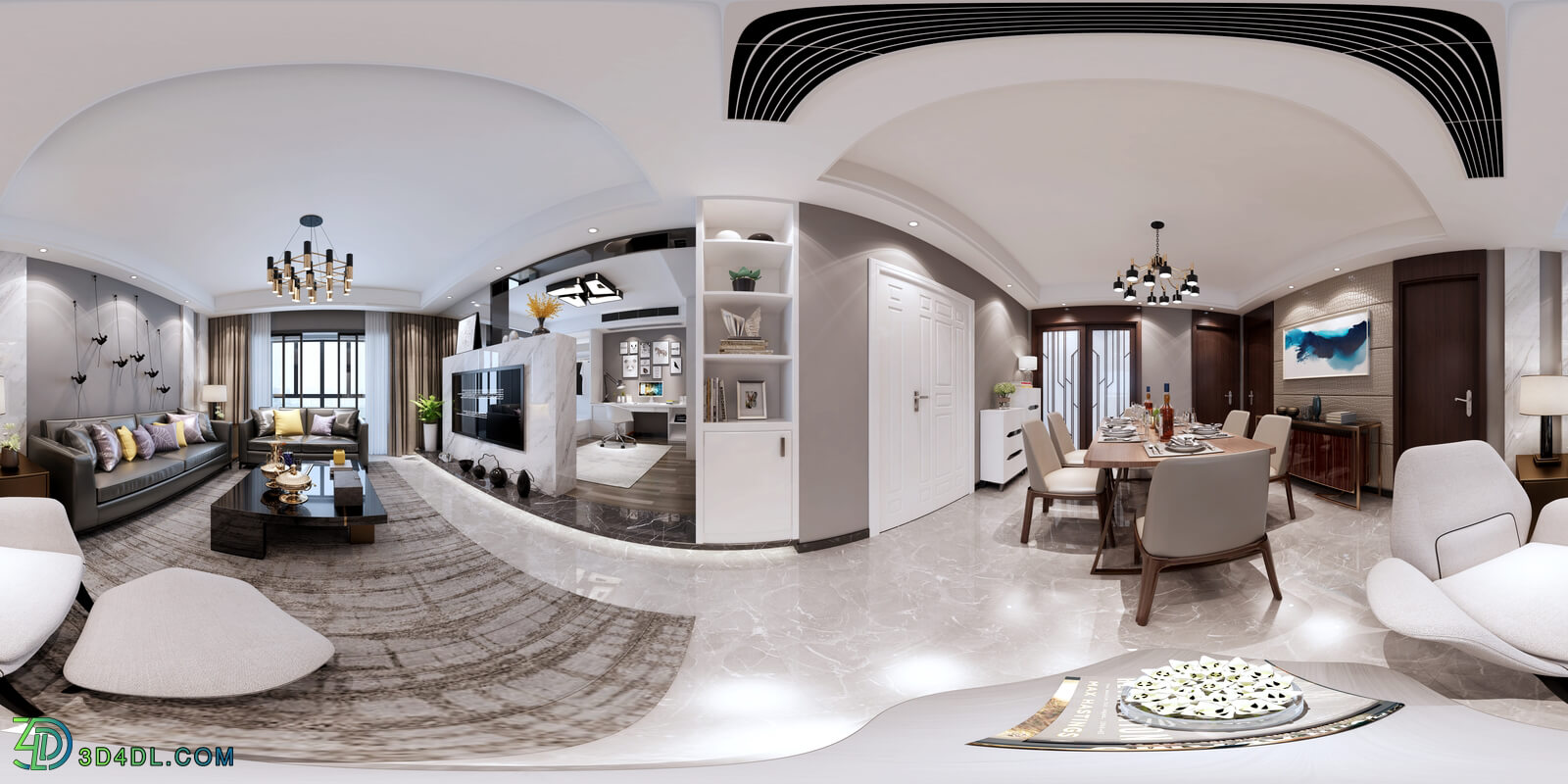 3D66 360° 2017 Living Dining Kitchen Room Morden Style Vol 1 C13