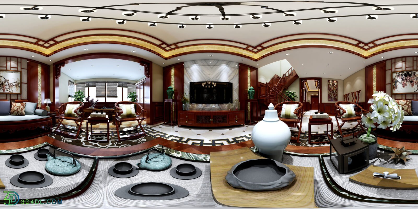 3D66 360° 2017 Living Dining Kitchen Room New China Styles Vol 2 I11