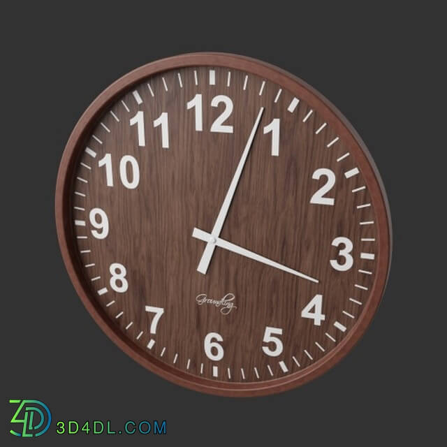 Poliigon Clock Wooden _ 001