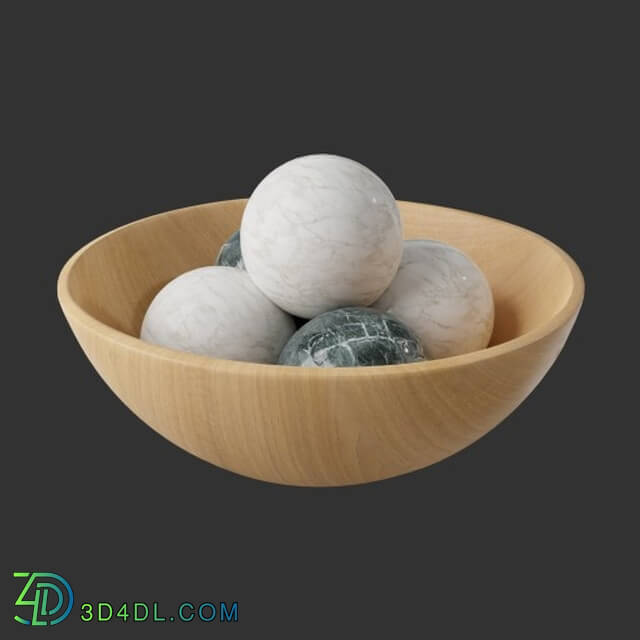 Poliigon Decoration Bowl Marble Balls _ 001