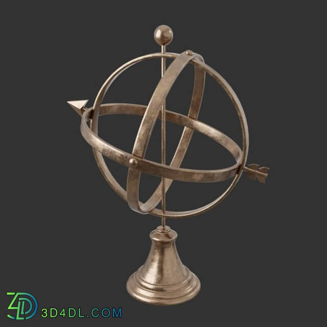 Poliigon Decoration Globe Arrow _ 001
