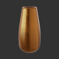 Poliigon Vase Copper Ribbed _ 001 