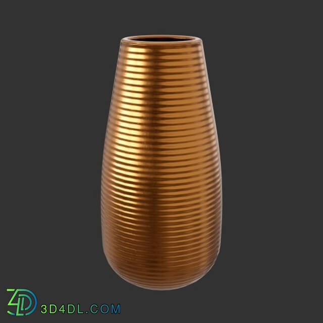 Poliigon Vase Copper Ribbed _ 001