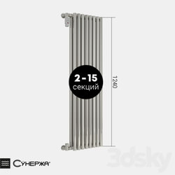 Towel rail - Heating radiator Sunergea _Estet_ double-row 1200 