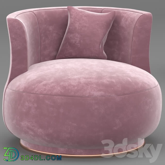 Arm chair - pink sofa 01