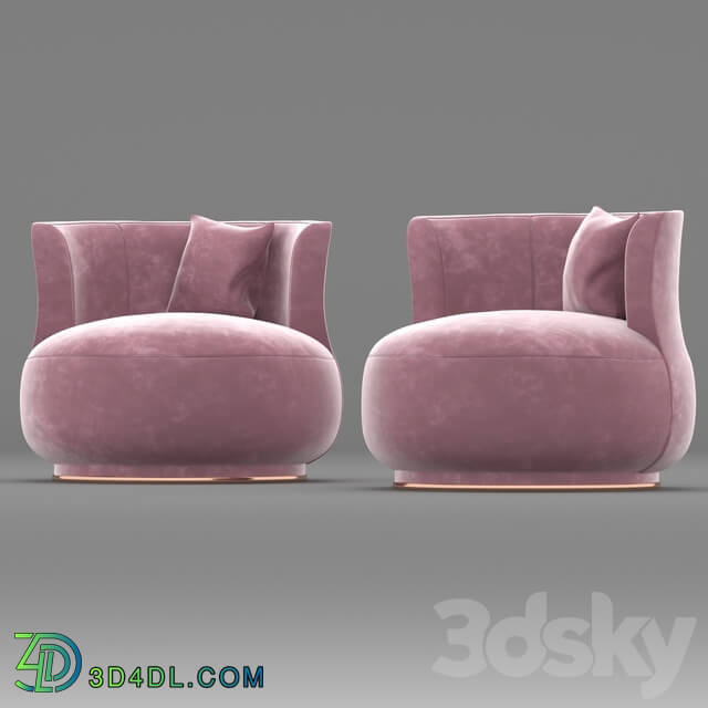 Arm chair - pink sofa 01