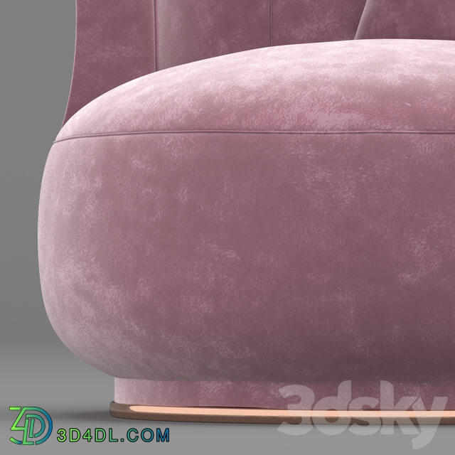 Arm chair - pink sofa 01