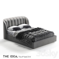 Bed - Tulip 314 bed with a lifting mechanism on a mattress size 1400 _ 2000 