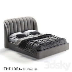 Bed - Tulip 116 bed with a lifting mechanism on a mattress with a size of 1600 _ 2000 