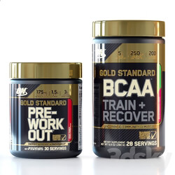 Sports - Golad standard bcaa _ pre-workout Supplement Bottle 