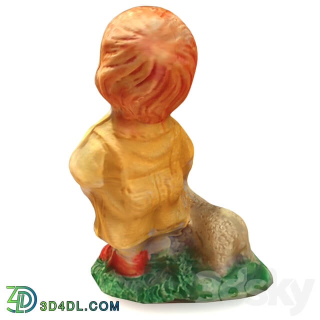 Sculpture - boy with the goat _scan 3d model_