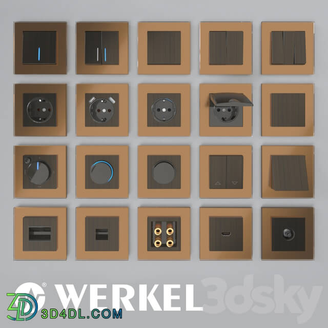 Miscellaneous - OM Sockets and Werkel switches _bronze_