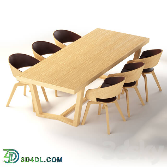 Table _ Chair - Cartesio table set
