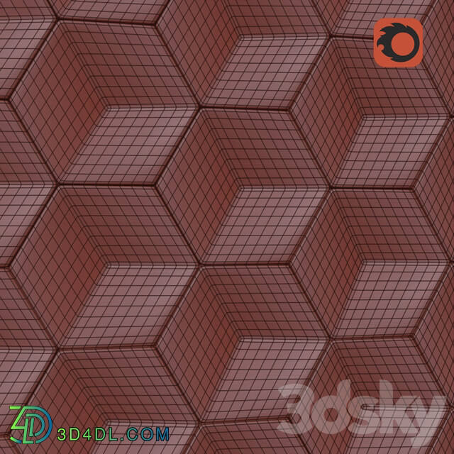 Other decorative objects - 3d panel hexahedral