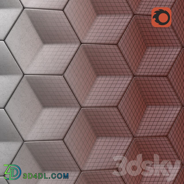 Other decorative objects - 3d panel hexahedral