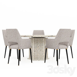 Table _ Chair - Dining table set 003 