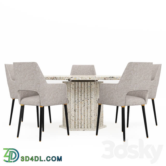 Table _ Chair - Dining table set 003