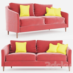 Sofa - Sofa Red Two Seat 