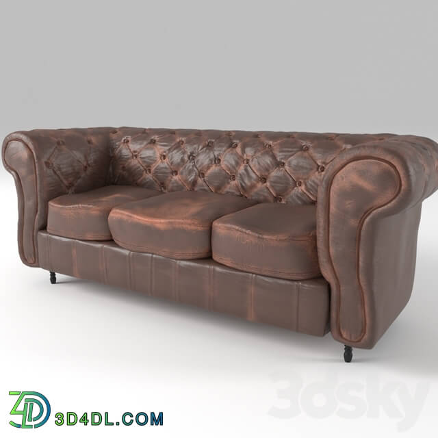 Sofa - Old leather sofa