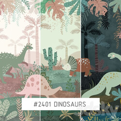 Wall covering - Creativille _ Wallpapers _ Dinosaurs 2401 