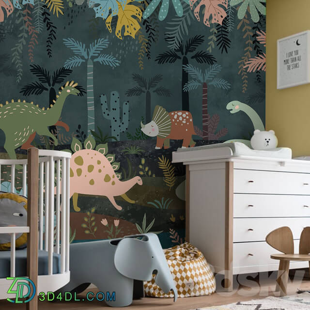 Wall covering - Creativille _ Wallpapers _ Dinosaurs 2401