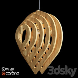 Ceiling light - wooden_ pendant light 