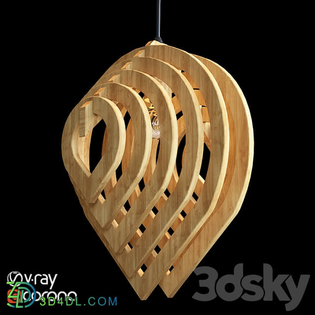 Ceiling light - wooden_ pendant light