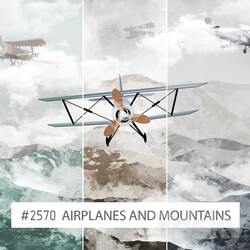 Wall covering - Creativille _ Wallpapers _ Airplanes and Mountains 2270 
