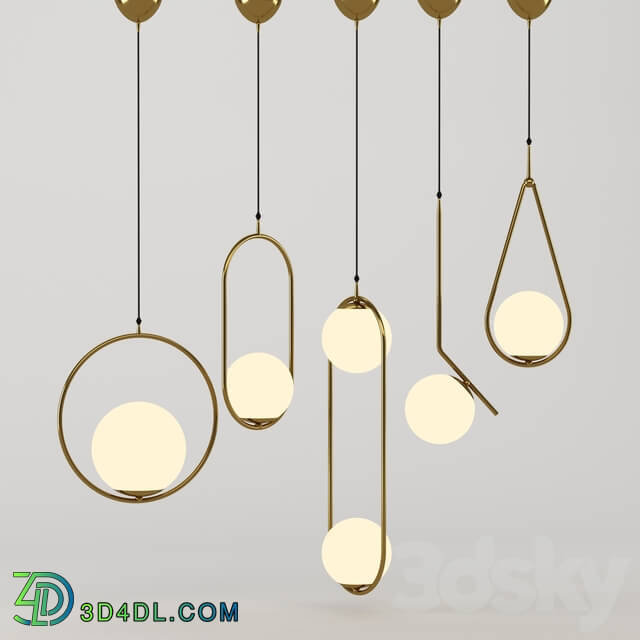 Ceiling light - Five Hanging Lights_01