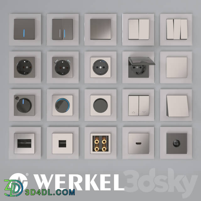 Miscellaneous - OM Sockets and Werkel switches _nickel_