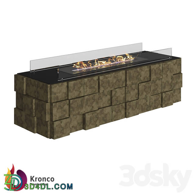 Fireplace - OM - Tetris floor biofireplace