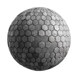 CGaxis Textures Walls Volume 21 damaged hexagonal concrete tiles 21 51 