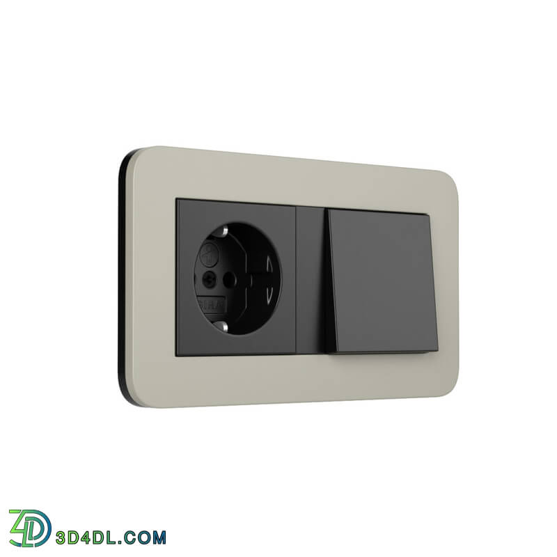 Dimensiva E3 Switches and Socket by Gira