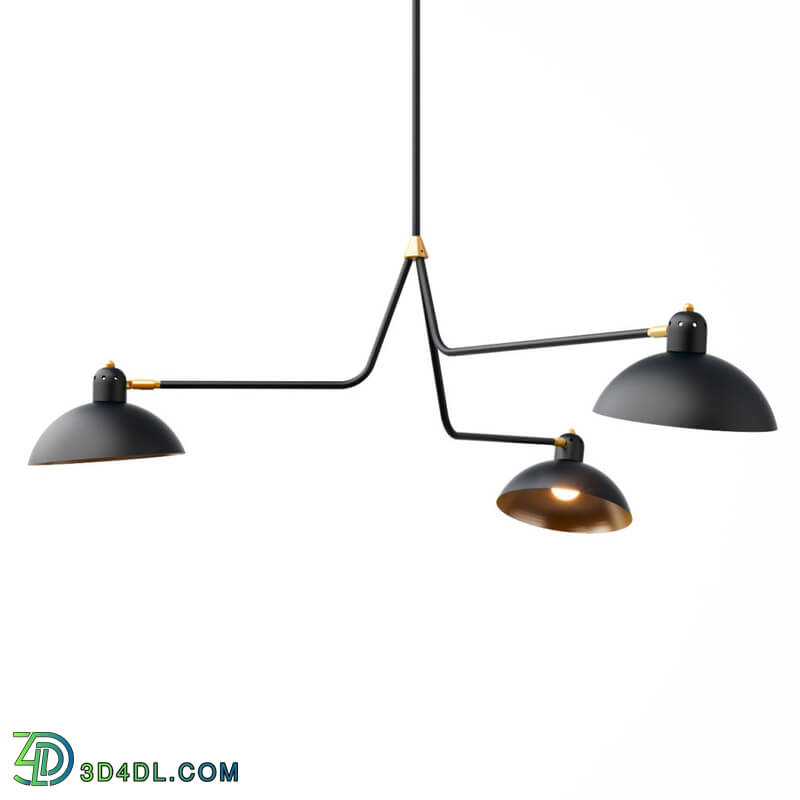 Dimensiva Waldorf Suspension Triple Lights by Lambert et Fils