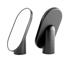 Dimensiva Woodturn Mirror Black by tre product 