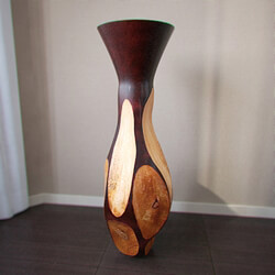  Mango wood vase H43 33 