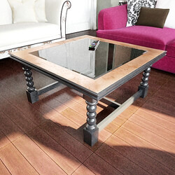  Square glass classic coffee table 37 