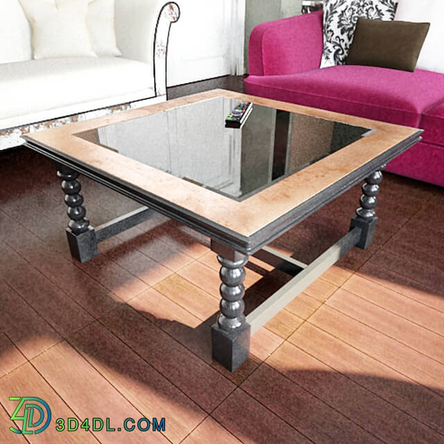  Square glass classic coffee table 37