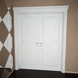  White wooden 2X doors 40 