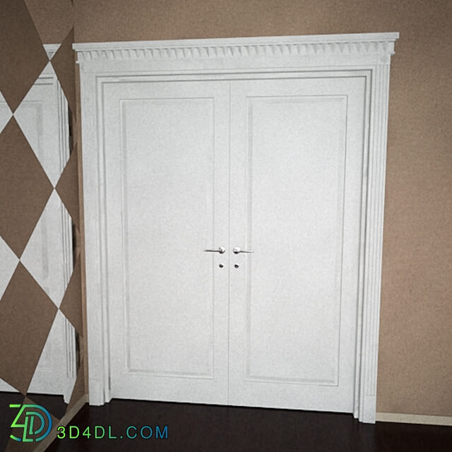  White wooden 2X doors 40
